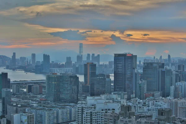 alacakaranlıkta hk Kowloon görünümünü doğusunda