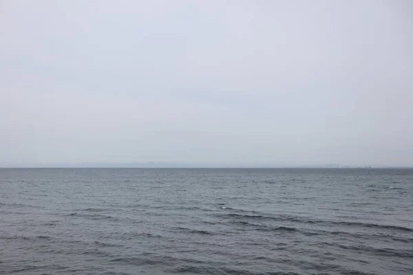 Vista do trem em Ishikari Bay, Japão — Fotografia de Stock