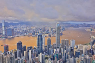 En yüksek Hong Kong kentsel mimari