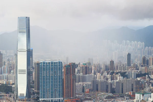 Pohled na panoráma na Victoria peak — Stock fotografie