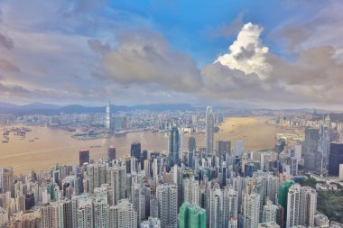 victoria peak Hong kong manzarası