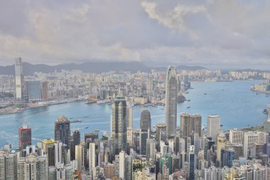 Victoria Peak üzerinden hk görünümünü. 2017