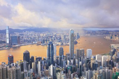 En yüksek Hong Kong kentsel mimari