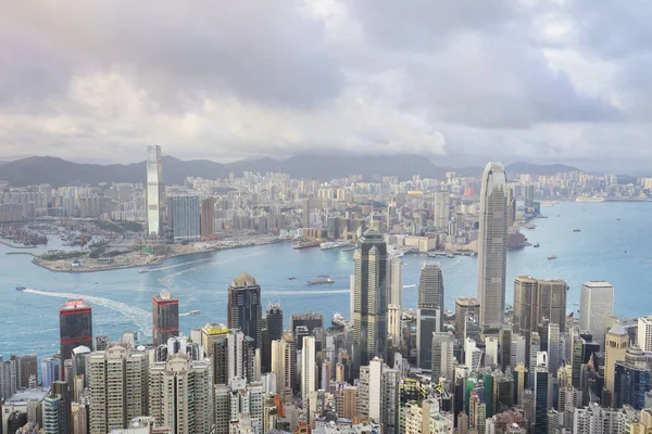 Hong kong manzarası. Victoria peak görüntülemek.