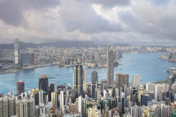 Hong kong manzarası. Victoria peak görüntülemek.