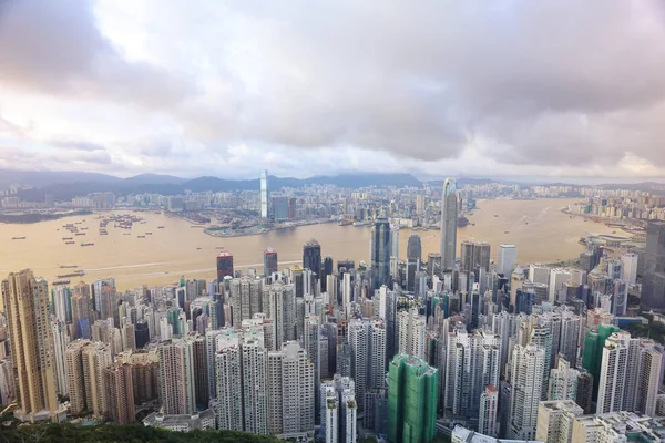 Hong kong manzarası. Victoria peak görüntülemek.