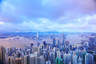  Victoria Peak üzerinden hk gece görünümü