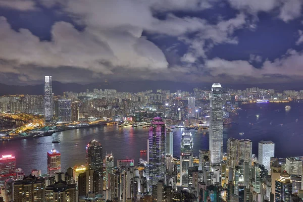 Hong kong Adası, victoria Limanı, gece