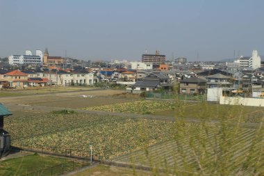  Osaka şehir manzaralı trenle