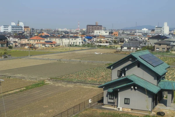  Osaka şehir manzaralı trenle