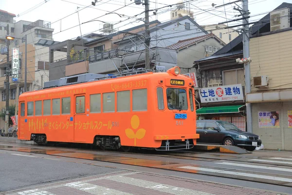 Straßenbahn in osaka, japan — Stockfoto