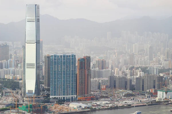 Θέα από το αστικό τοπίο στο Victoria peak — Φωτογραφία Αρχείου