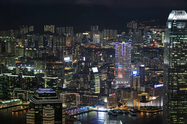 Hong Kong skyline at victoria peak 2017 — Stock Photo, Image