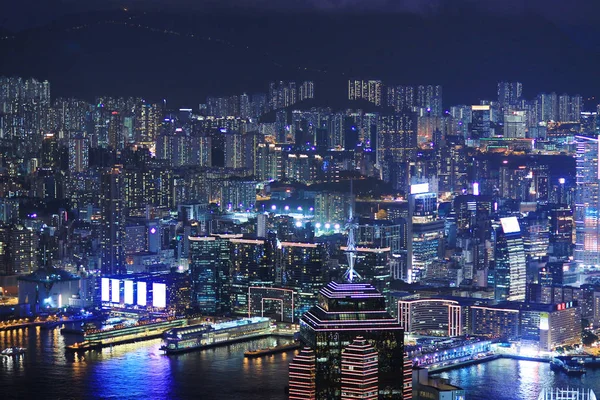 Hong Kong manzarası, victoria peak 2017 — Stok fotoğraf