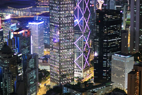 Hong Kong skyline at victoria peak 2017 — Stock Photo, Image