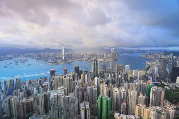 Hong kong manzarası. Victoria peak görüntülemek.