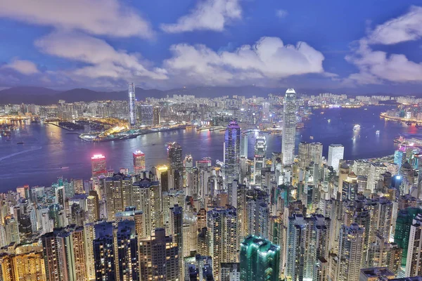 Hong kong Adası, victoria Limanı, gece