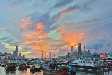  alacakaranlık saat vasıl Causeway Bay tayfun sığınak