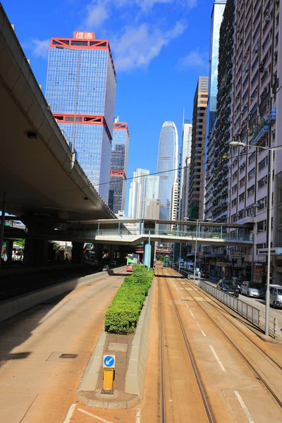 A vista do bonde de sheung wan 2017 — Fotografia de Stock