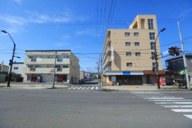 Sokak Kamui bölgesinde, Asahikawa Hokkaido, Japonya.