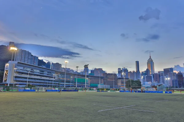 Happy Valley Play view of Wan Chai — стоковое фото