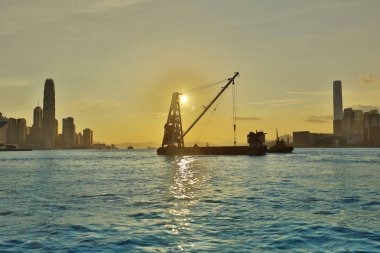 Victoria Harbour Gateway Adası kowloon arasında