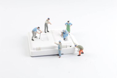 Min rakam işçi ekibi mühendisleri ile