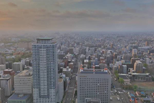 Sapporo, japan stadsbilden på den centrala ward. — Stockfoto