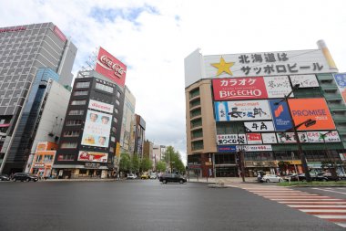 Sapporo Susukino alan geçiş, öğleden sonra