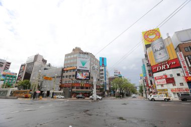 Sapporo Susukino alan geçiş, öğleden sonra