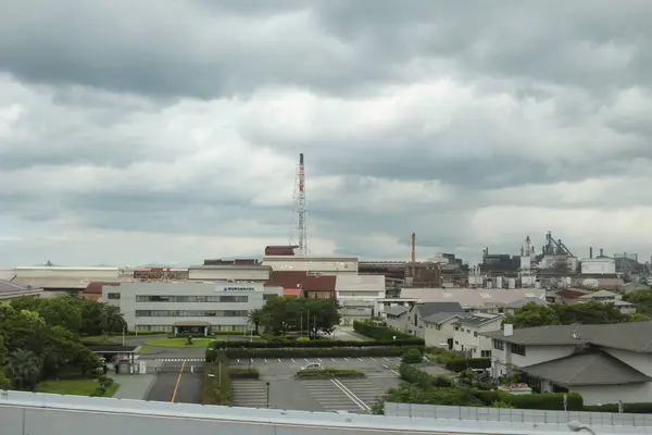 Utsikt över Kokura på tåg — Stockfoto