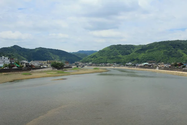 Nishiki řeka Iwakuni, Japonsko — Stock fotografie