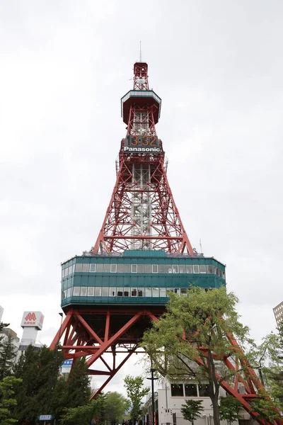 La Vista de la Torre de TV Sapporo — Foto de Stock