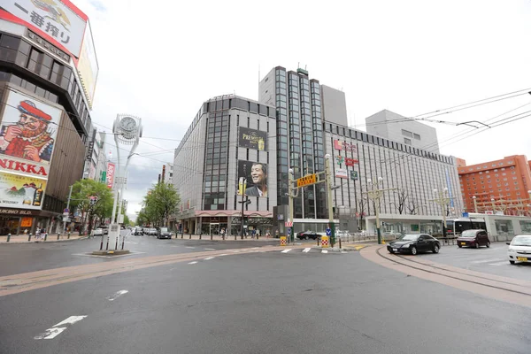 Área de Sapporo Susukino cruzando por la tarde — Foto de Stock