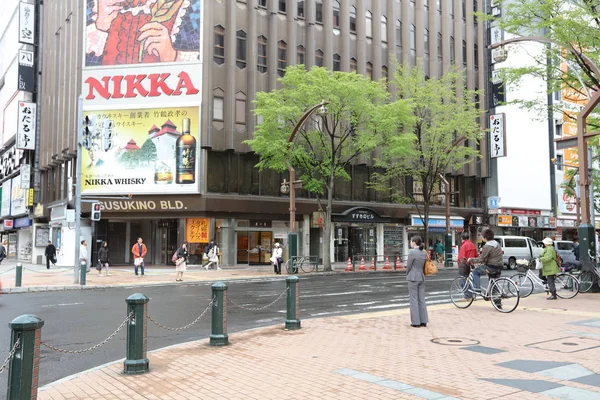 Sapporo Susukino alan geçiş, öğleden sonra