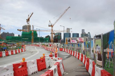 Şantiye West Kowloon kültürel bölgesinin