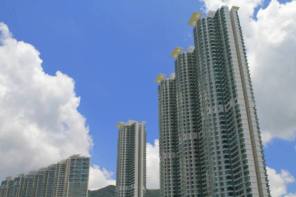 Apartman nagy emelkedés blokkok Lantau Island, hk — Stock Fotó