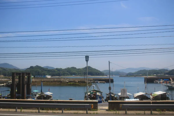 鉄道山陽本線の車窓 — ストック写真