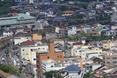 Onomichi şehir kuşbakışı 