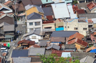 Onomichi şehir kuşbakışı 