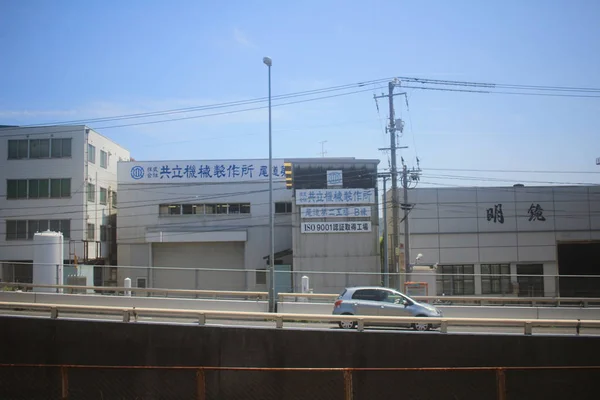 Vista treno della linea principale di sanyo — Foto Stock