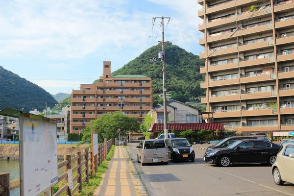 Vista de la ciudad de Mihara en tren —  Fotos de Stock