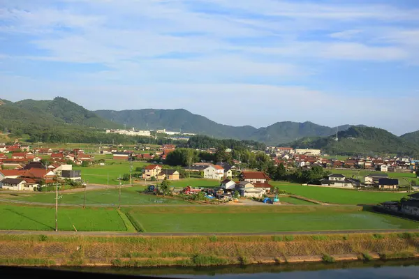 Stad met traditionele architectuur in Hiroshima — Stockfoto