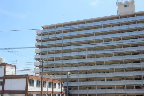 Weergave van de trein in Onomichi city, Hiroshima — Stockfoto