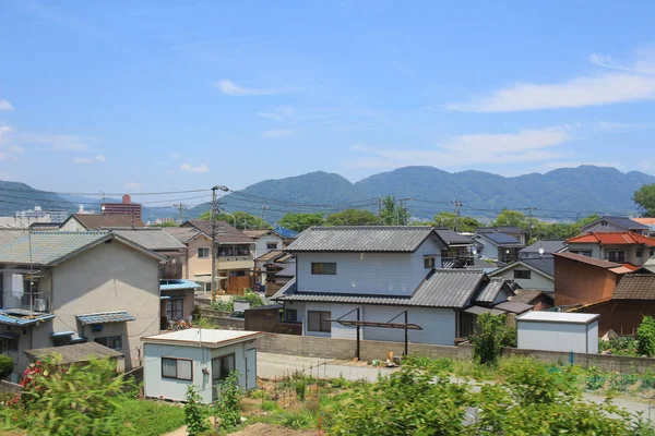 Vista desde la ventana del tren, Hiroshima — Foto de Stock