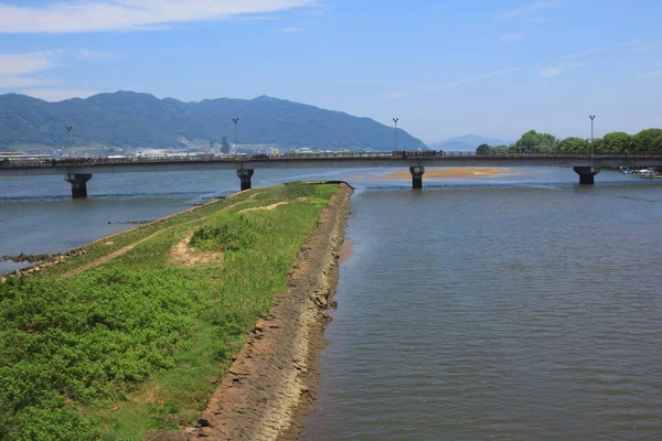 在日本的桥梁在三原 — 图库照片