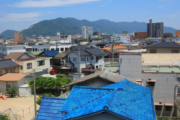 Blick aus dem Zugfenster, Hiroshima — Stockfoto