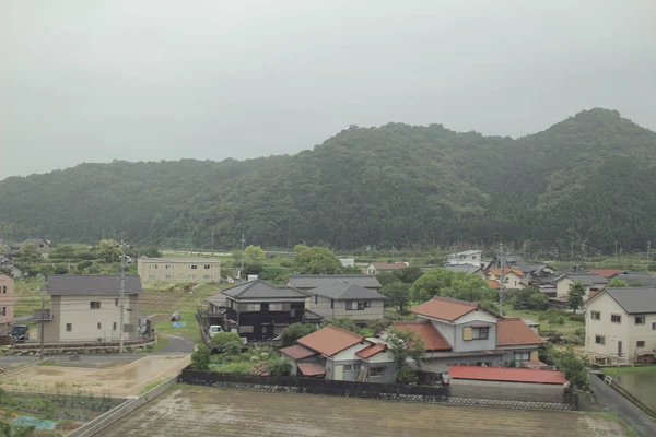 Vista de Kokura no trem — Fotografia de Stock