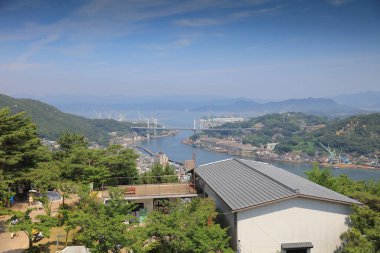 Onomichi yılında Hiroşima Üstten Görünüm