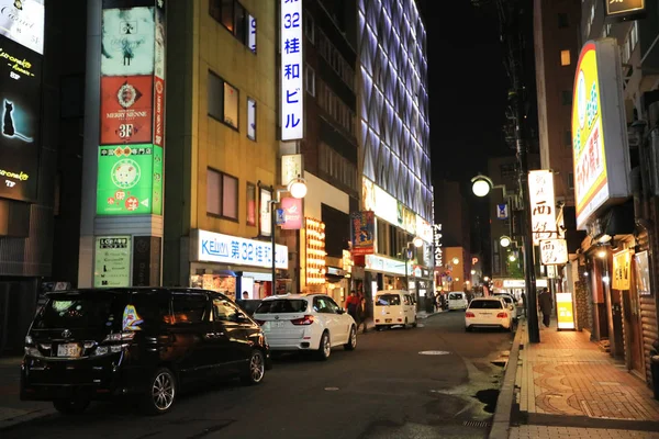 すすきの北海道の札幌ラーメン横丁 — ストック写真